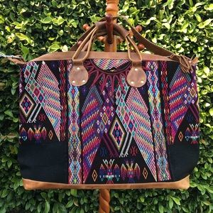 Guatemalan Large weekender Huipil Swans nwot